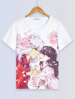 Inuyasha T-shirt Anime Kikyo T Shirt Ženy tričko Higurashi Kagome Sesshoumaru cosplay Krátky rukáv Topy Mužov Tees