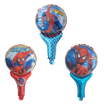 50Pcs Spiderman Strana navrhne Spiderman Kreslené Ručne Stick Balóny Fandiť Stick Party Dekorácie Deti Narodeninovej Party Deti Hračka