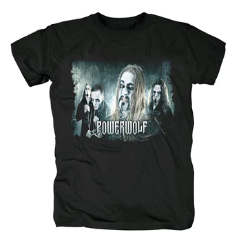 Bavlna doprava Zadarmo Powerwolf rock mŕtvych core heavy metalu. T-shirt Európskej Veľkosť