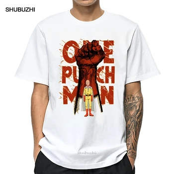Jeden Úder, Muž, Muži Golier T Shirt Japonské Anime Tričko Biele Krátky Rukáv Letné Top O-Krku Streetwear Funny T-shirt