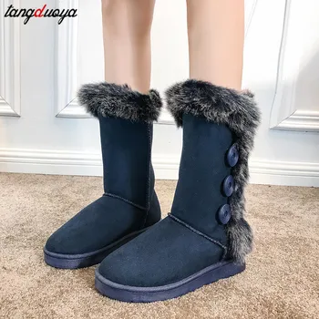 Topánky v zime na zvýšenie hustý sneh topánky dámske nepremokavé platformu zime teplé bežné zimné topánky dámy Zapatos-De-Mujer