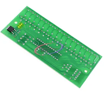 VU Meter Indikátor Úrovne Zosilňovač Board Dual Channel 16 LED MCU Nastaviteľné Zobrazenie Vzor LED Zelená Farba