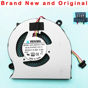 Nový, originálny cpu chladiaci ventilátor chladiča pre WINMA EGC-60050V1-102-1 6-31-N14WS-102-1 DC 5V 0,5 A 4PIN