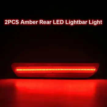 Údené Objektív červená Červená LED 3D Zadný Nárazník Bočné Obrysové Svetlá Na Ford Mustang LED smerovku Svetlo na roky 2005-2009