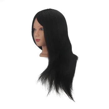 16/18 palcový pravých vlasov ľudských brown black kaderníctvo školenia hlava figuríny model s dlhými vlasmi styling praxe vedúci model