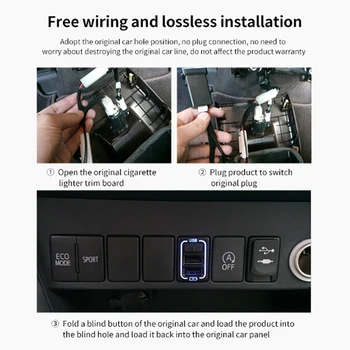 Pre Toyota Prado/Land Cruiser/Korunka/C-H CHR univerzálnu Auto nabíjačku USB rýchle nabíjanie 2.0 A USB2.0 Telefón Bezplatne