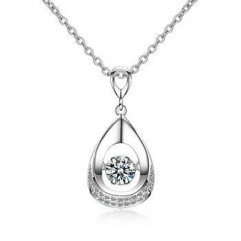 Elegantné 925 Sterling Silver Jednoduché Geometrické Kolo Oslňujúci CZ Prívesok Náhrdelníky pre Ženy Mincový Striebro Šperky