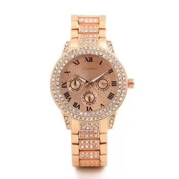 2018 Nový Príchod Luxusné Ženy Hodinky Diamond Crystal Náramkové hodinky Lady Šaty Náramok Luxusné Quartz Hodinky zegarek damski #C