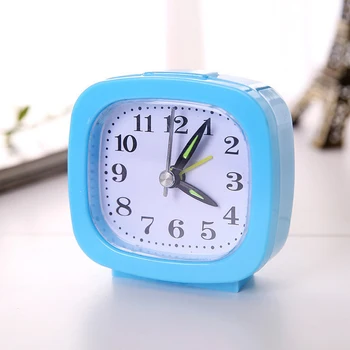 Prenosný Mini Alarm Clock Square Kompaktné Cestovné Quartz Tónom Budíka spánok Študent Malých Hodiny