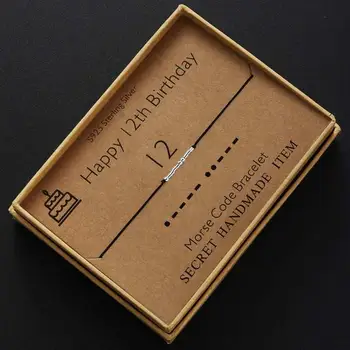 10Pcs Medi Morseova abeceda Náramok Korálky Kúzlo Náramky Valentines Narodeniny Náramky Priateľstva Muži Ženy Darček Šperky Veľkoobchod