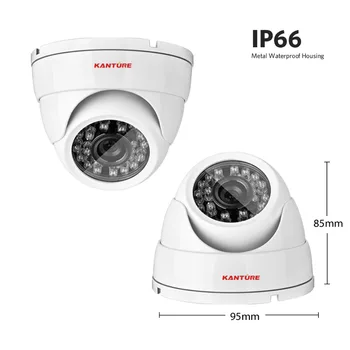 KANTURE Kovové IP-66 Poveternostným vplyvom krytý vonkajší dome kamery CCTV Bezpečnostné Kamery CMOS 1000TVL nočné videnie pre CCTV DVR