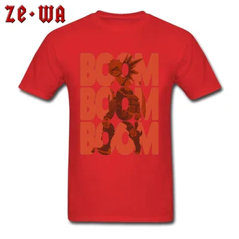 Bakugou Katsuki T-shirt Mužov Boom T Shirt Japonské Anime Topy Jeden Pre Všetky Tees Vtipné, Môj Hrdina Akadémie Tričko Bavlna Čierne Šaty