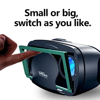 2 V 1 VRG Pro + 3D VR Okuliare Full-Obrazovka Odolná Virtuálnej Reality Okuliare S Headset Pre 5-7 Cm Smartphone s Gamepad