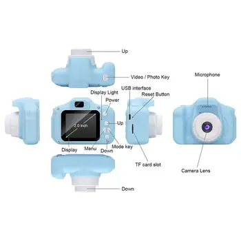 MeterMall Deti Digitálne videokamery, Mini Nabíjateľná Deti Fotoaparát Shockproof 8MP HD Batoľa Kamery Dieťa Videokamera