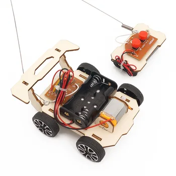 DIY Montáž Bezdrôtového Diaľkového Ovládania Modelu Auta Súpravy KMEŇOVÝCH Fyzikálne Vedy Experimenty Technológie Vzdelávacie Hračky Pre Deti,