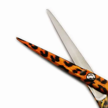 Čierny Rytier 5.5 palcový Profesionálne Kadernícke nožnice nastaviť Rezanie/Riedenie Holič nožnice Leopard zrna a zebry pruhy