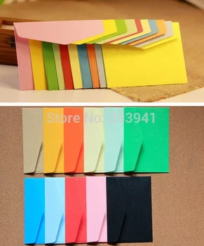200pcs/veľa Nových Roztomilý Vintage Candy farby série DIY Multifunkčné Svadobné oznámenia Obálky Vianočný Darček Obálky