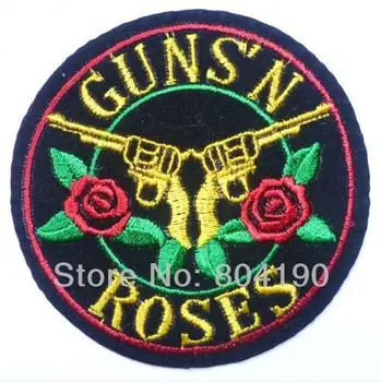 Guns 'N Roses GnR Hudobná skupina, Vyšívané LOGO Žehlička Na Patch Emo Goth Punk Rockabilly Prispôsobené oprava k dispozícii