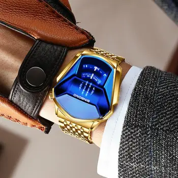 2020 Nové Hodinky pánske Nepremokavé Tvorivé Náramkové Hodinky Pre Mužov Hodiny Mužov Sledovať Relgio Masculino Zlaté náramkové hodinky z Nerezovej Ocele