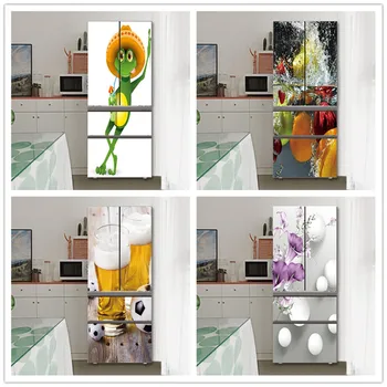 Umenie Chladnička Dvere Plagát Žaba Pivo Čerstvej Zeleniny Vytlačené Veľké Tapety Pre Chladiarenské Dvere Samolepiace Rekonštrukciu 3D nástenná maľba