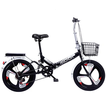 20-palcový 6 rýchlosť Skladací bicykel žien dospelých ultralight variabilná rýchlosť prenosný ľahký dospelý samec bicykli