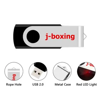 J-box Otočný 32 GB USB Flash Rotujúce Memory Stick usb flash disk 32 gb usb флешка pre Počítač Macbook Tablet kl ' úč Čierna
