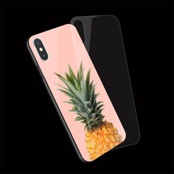 Ananás (ananas Tvrdeného Skla telefón kryt puzdro pre iphone 5 5s SE 2020 6 6 7 8 Plus X XR XS 11 pro Max