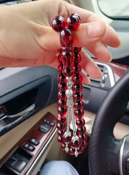 Imitácia Amber Modlitba Korálky moslimských tasbih islamskej Ruženec tesbih masbaha misbaha subha sibha osmanské šperky náhrdelník Eid darček