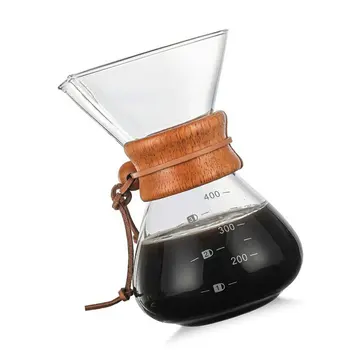 400 ML Strane kávovar Vysoké Teploty Skla kávovar Coffee Pot Espresso Stroj S Nerezovej Ocele