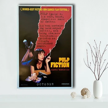 Klasické Filmové Quentin Tarantino Pulp Fiction Vintage Umelecké Plátno Zábavné Maľovanie Plagátu Fotografie pre Domáce Dekorácie Spálňa