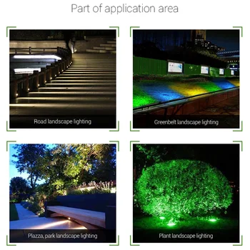 6W RGB+SCS Smart LED Záhrada Lampa 550LM AC100~220V nepremokavé Vonkajšie Krajiny Svetlá IP66 Park/závod krajiny dekorácie