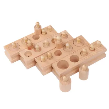 Drevené hračky Montessori Vzdelávacích Valec Zásuvky Bloky Hračka Baby Rozvoj Praxe a Zmysly Dieťa Vianočný Darček