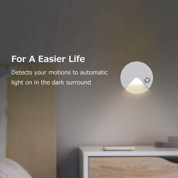 Inteligentné Auto PIR Telo, Pohybový Senzor LED Indukčné Nabíjateľná Nočné Svetlo Aktivuje Nástenné svietidlo Kuchynské Skrinky Svetlo Lampy