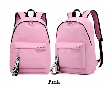 Nadprirodzené Bagpack Sac Dos Femme Black Pink Batohy Módne Školské Tašky pre Dospievajúce Dievčatá Mochila Cestovný Batoh Batoh