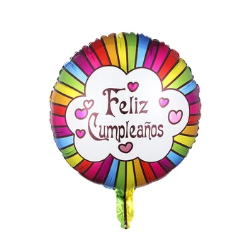 50pcs 18-palcové Koleso Fóliový Balón španielsky Feliz Cumpleanos Nafukovacie Hélium Balóny Happy Birthday Party Dekorácie, Darčeky Balaos
