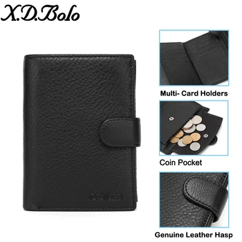 X. D. BOLO Luxusné Originálne Kožené Peňaženky Móda Krátkych Mužov Peňaženky Bežné Soild Mužov Peňaženky S Mince Vrecku Peňaženky Muž