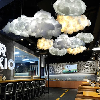 Nordic dizajnér kaviareň Jedálenský stôl svetlo letiaci oblak, svietidlá novinka lesk svietidlo pozastavenie lampa