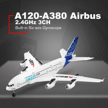 A120-Airbus A380 2.4 GHz 3CH RC Lietadlo s Pevnými krídlami Drone Aeromodelling Diaľkové Ovládanie Lietadla Šesť-os Letu Hračky
