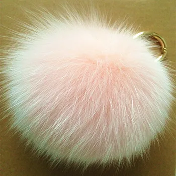 Nadrozmerné fox kožušiny lopta real 13 cm keychain taška šperky, prívesok prívesok tlačidlo vlasy loptu vlasy loptu ozdoby doprava zadarmo