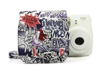 Kožené Fotoaparát Ramenný Popruh Taška Chrániť Prípade Puzdro Pre Fujifilm Instax Mini 8 9 prípadoch Malý Kompaktný Fotoaparát Batoh HEONYIRRY