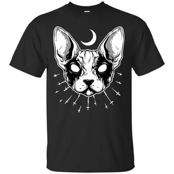 Black Metal Cat T-shirt, Sphynx Mačka Tričko, Milovníkov Mačiek Darček