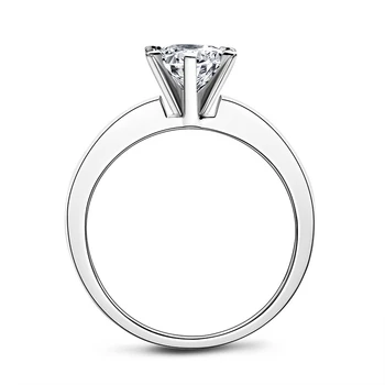 OEVAS 925 Sterling Silver Prstene Pre Ženy Šumivé 1 Karát Vysoko Uhlíkovej Diamantové Zásnubné Strany Jemné Šperky Dary