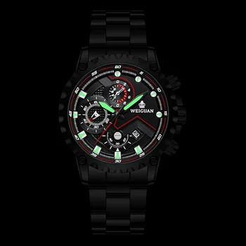 Luxusné Značky Business Módne Náramkové hodinky Quartz s Leatrher/Nerezová oceľ remienok Hodiniek mužov Kalendár Vodotesné Hodinky pre mužov