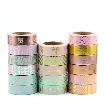 Predajná cena Náhodne mix 30 rolls veľa(set/kit) kvalitné fólie washi páska maskovacia Japonský Washi fólie pásky 15 mm*10m Najvyššej kvality