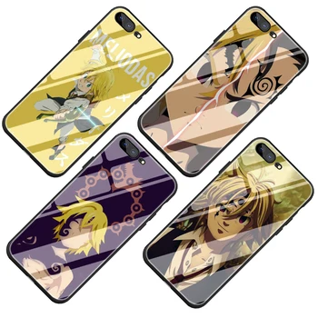 Meliodas Sedem Smrteľných Hriechov Anime Tvrdené Sklo puzdro pre iphone 5 5s SE 2020 6 6 7 8 plus X XR XS 11 12 pro Max 12 Mini
