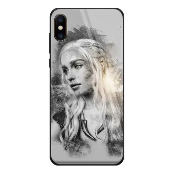 Daenerys Targaryen DOSTAL 2019 Mäkké Silikónové Tvrdeného Skla kryt Plášťa Pre Xiao Mi 6 8 9 SE Mix 2 2S 3 Redmi poznámka 7 Telefón Prípade
