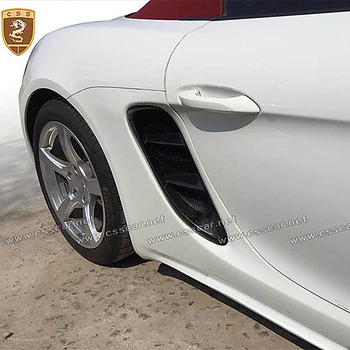 Full Carbon Fiber Bočné Vetracie Otvory Pre Porsche 718 Boxster Cayman Auto Príslušenstvo Tela Súpravy Styling Bočné Vetracie Otvory Reálne Uhlíkových Vlákien