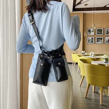 2020 nové dizajnér taška dámy malé PU kožený opasok taška ženy módna taška cez rameno messenger taška ženy mobilný telefón taška hrudníka taška