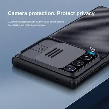 Fotoaparát Ochrana puzdro Pre Samsung Galaxy Note 20 Ultra NILLKIN Camshield Pro Posuňte Kryt Objektívu pre Ochranu Prípade, Čierna a Zelená