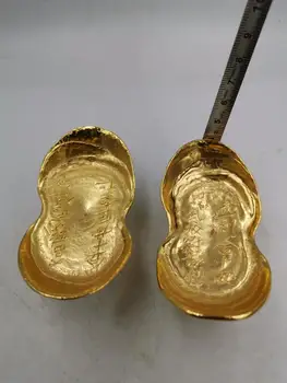 Nádherné imitácia mosadz gold ingot ornament